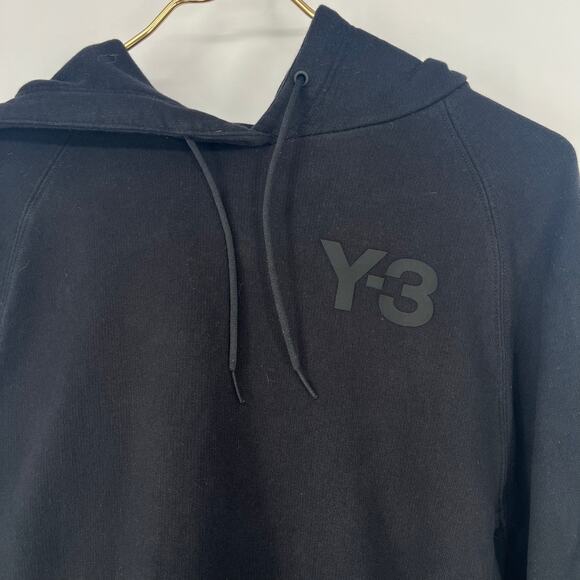 Adidas Y-3 Classic Women's Black 100 Cotton French Terry Hoodie GV2799 Medium - Picture 11 of 13